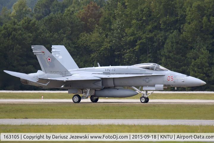 163105, McDonnell Douglas F/A-18A+ Hornet C/N 0494/A408, F/A-18A Hornet 163105 AF-05 from VFC-12 