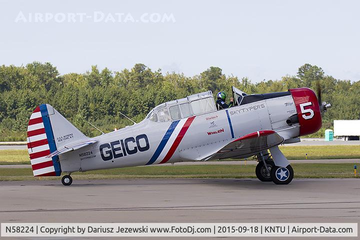N58224, 1941 North American AT-6B Texan C/N 2553, North American AT-6 Texan C/N 2553 - Geico Skytypers,, N58224