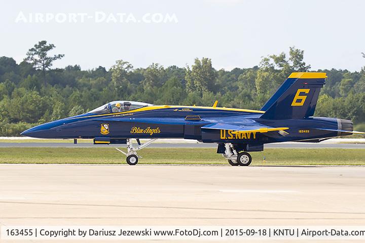 163455, 1988 McDonnell Douglas F/A-18C Hornet C/N 0669/C022, F/A-18C Hornet 163455 C/N 0669 from Blue Angels Demo Team  NAS Pensacola, FL
