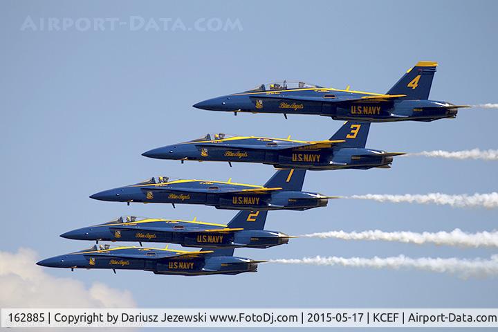 162885, McDonnell Douglas F/A-18B Hornet C/N 434/B076, F/A-18B Hornet 162885  from Blue Angels Demo Team  NAS Pensacola, FL
