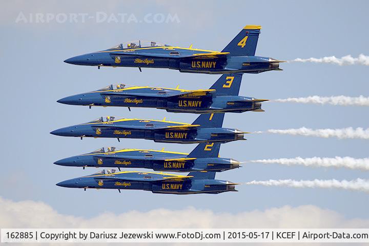 162885, McDonnell Douglas F/A-18B Hornet C/N 434/B076, F/A-18B Hornet 162885  from Blue Angels Demo Team  NAS Pensacola, FL