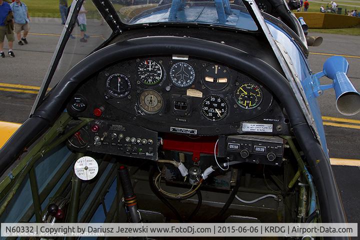 N60332, 1946 Fairchild (St. Louis) PT-23A Cornell (M-62C) C/N 225SL, Cockpit of Fairchild M-62C (PT-23A)  C/N 225SL, N60332
