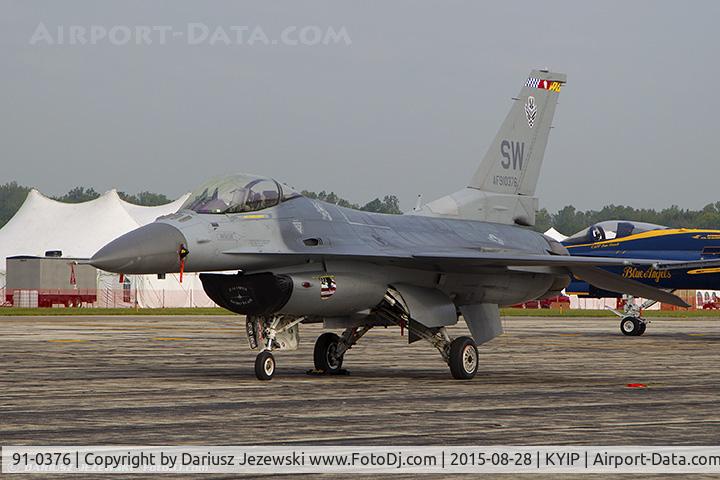 91-0376, 1991 General Dynamics F-16C Fighting Falcon C/N CC-74, F-16CJ Fighting Falcon 91-0376 SW from 77th FS 
