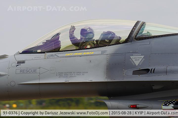 91-0376, 1991 General Dynamics F-16C Fighting Falcon C/N CC-74, F-16CJ Fighting Falcon 91-0376 SW from 77th FS 
