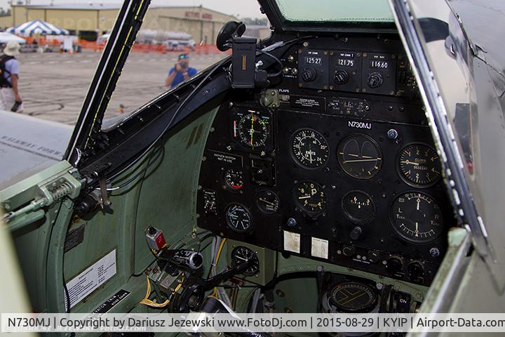 N730MJ, 1943 Supermarine 361 Spitfire HF.IXe C/N CBAF.7243, Cickpit of Supermarine Spitfire Mk IX  C/N CBAF 7243, N730MJ