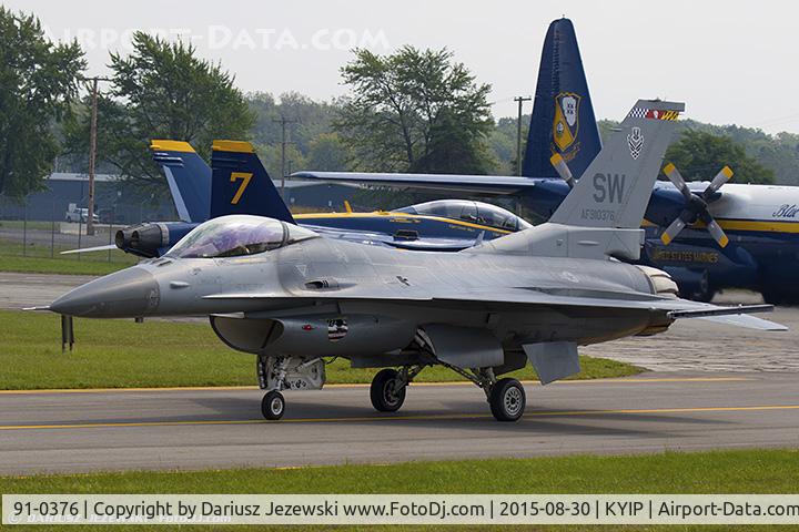 91-0376, 1991 General Dynamics F-16C Fighting Falcon C/N CC-74, F-16CJ Fighting Falcon 91-0376 SW from 77th FS 