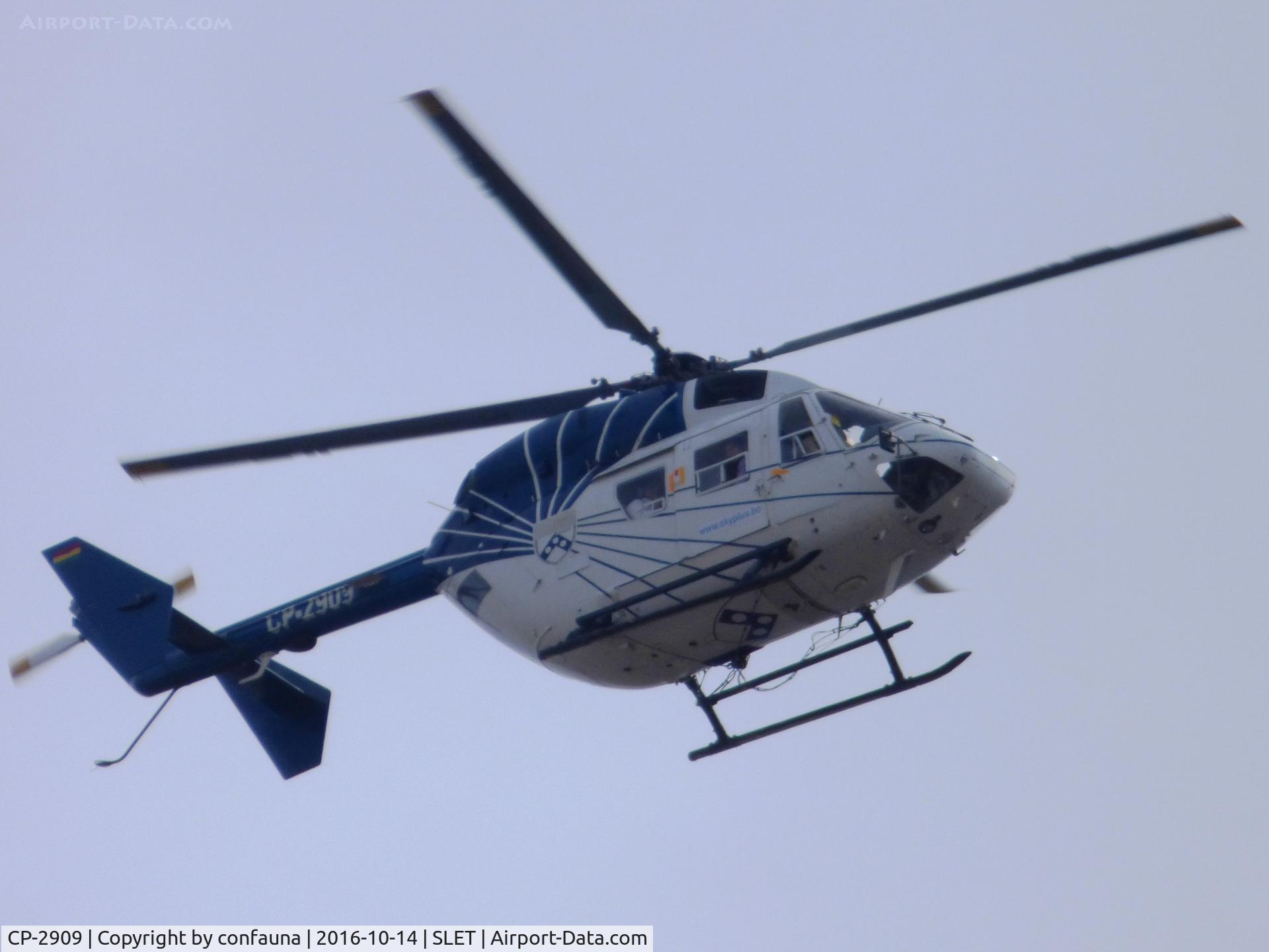 CP-2909, MBB-Kawasaki BK117 B-1 C/N 7219, Arriving to El Trompillo