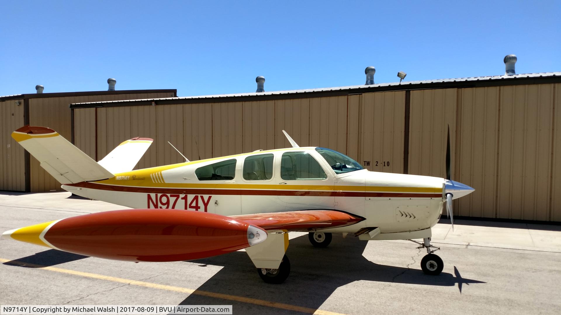 N9714Y, 1963 Beech P35 Bonanza C/N D-7120, 20 gallon tip tanks