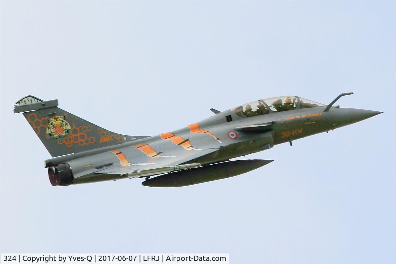 324, Dassault Rafale B C/N 324a, Dassault Rafale B, Take off rwy 26, Landivisiau Naval Air Base (LFRJ) Tiger Meet 2017
