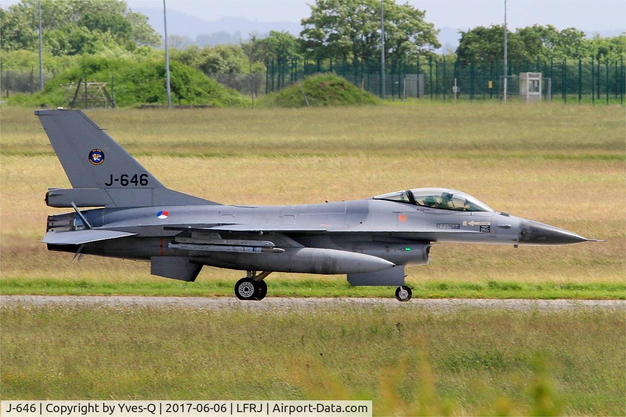 J-646, Fokker F-16AM Fighting Falcon C/N 6D-78, Fokker F-16AM Fighting Falcon, Taxiing rwy 26, Landivisiau Naval Air Base (LFRJ) Tiger Meet 2017