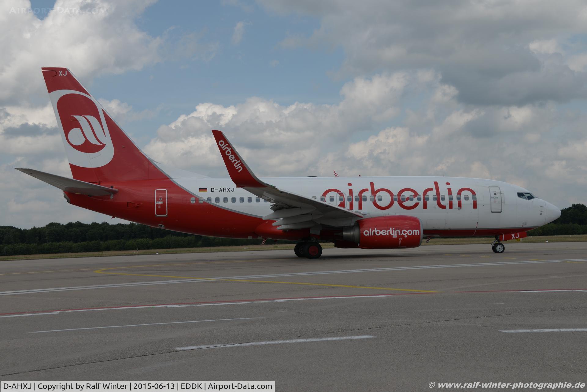 D-AHXJ, 2008 Boeing 737-7Q8 C/N 35277, Boeing 737-7K5(W) - AB BER Air Berlin opby TUIfly - 35277 - D-AHXJ - 13.06.2015 - CGN