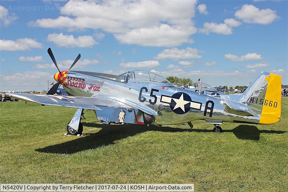 N5420V, 1944 North American/aero Classics P-51D C/N 44-74202, At 2017 EAA Airventure at Oshkosh
