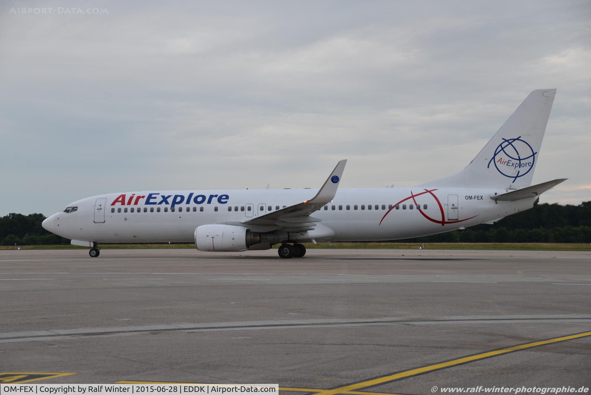 OM-FEX, 1998 Boeing 737-8Q8 C/N 28213, Boeing 737-8Q8 - AXE AirExplore - 28213 - OM-FEX - 28.06.2015 - CGN