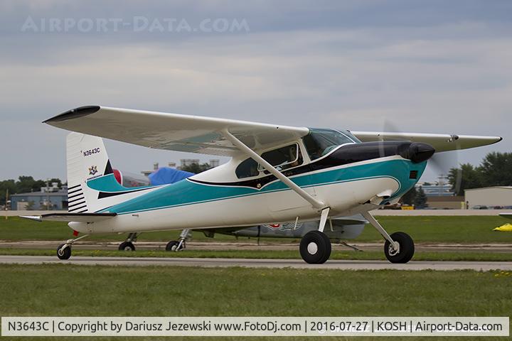 N3643C, Cessna 180 C/N 31141, Cessna 180 Skywagon  C/N 31141, N3643C