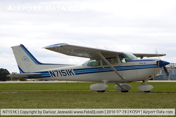 N7151K, 1976 Cessna R172K Hawk XP C/N R1722048, Cessna R172K Hawk XP  C/N R1722048, N7151K