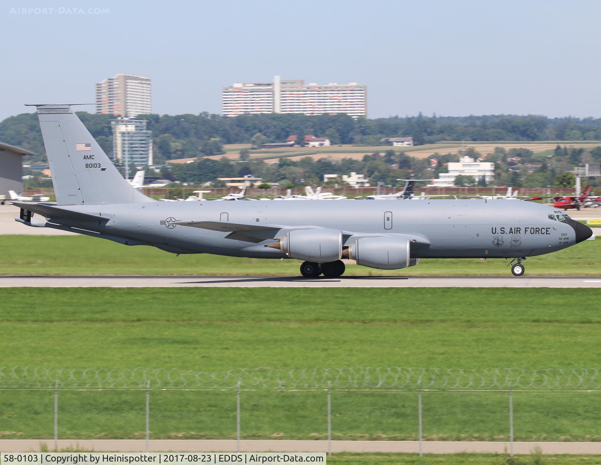 58-0103, 1958 Boeing KC-135Q Stratotanker C/N 17848, 58-0103 at Stuttgart Airport.