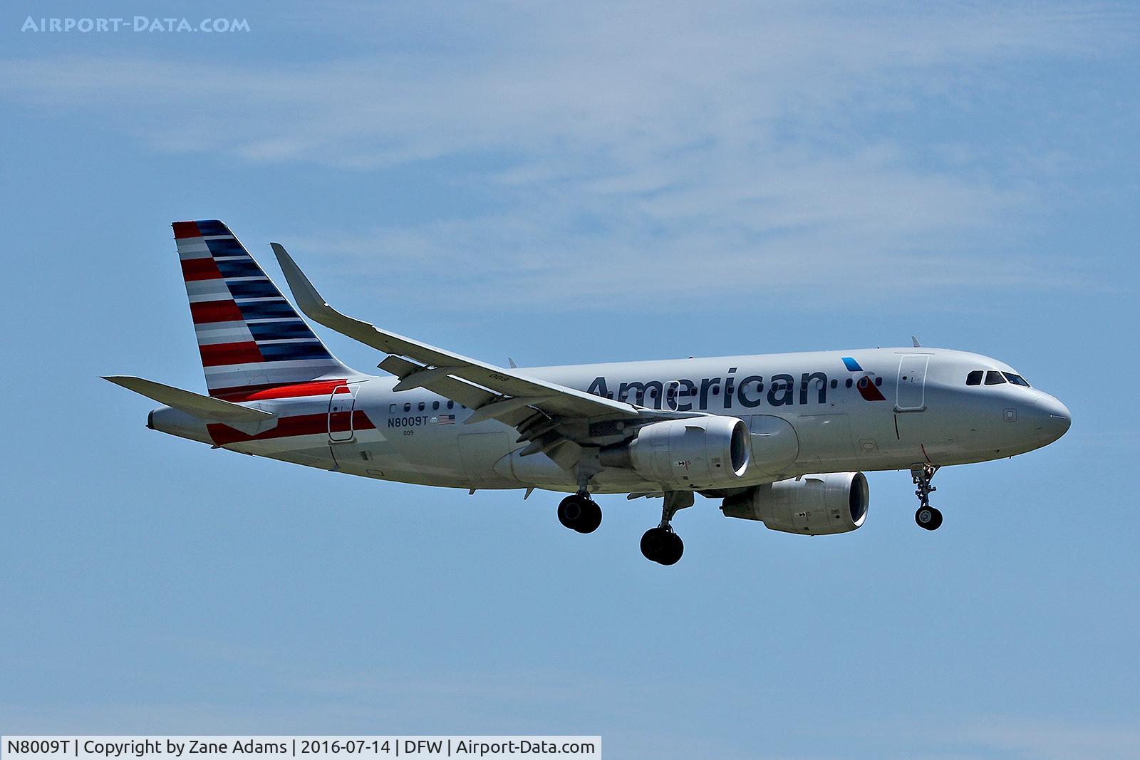 N8009T, 2013 Airbus A319-115 C/N 5788, Arriving at DFW Airport - Fort Worth, Texas