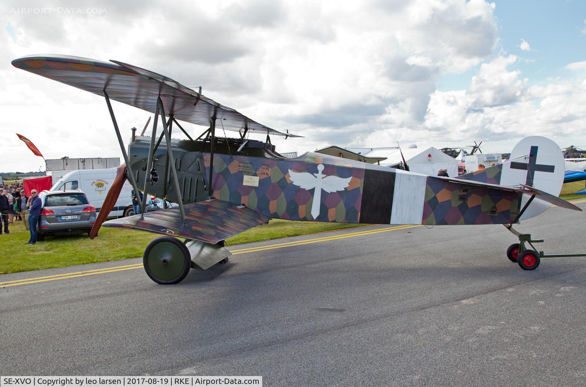 SE-XVO, 2010 Fokker D.VII Replica C/N 10400/18-989, Roskilde Air Show 19.8.2017