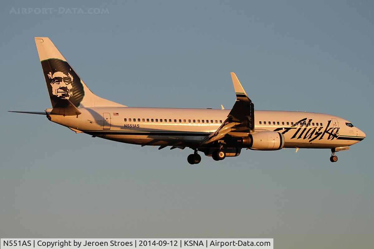 N551AS, 2006 Boeing 737-890 C/N 34593, KSNA
