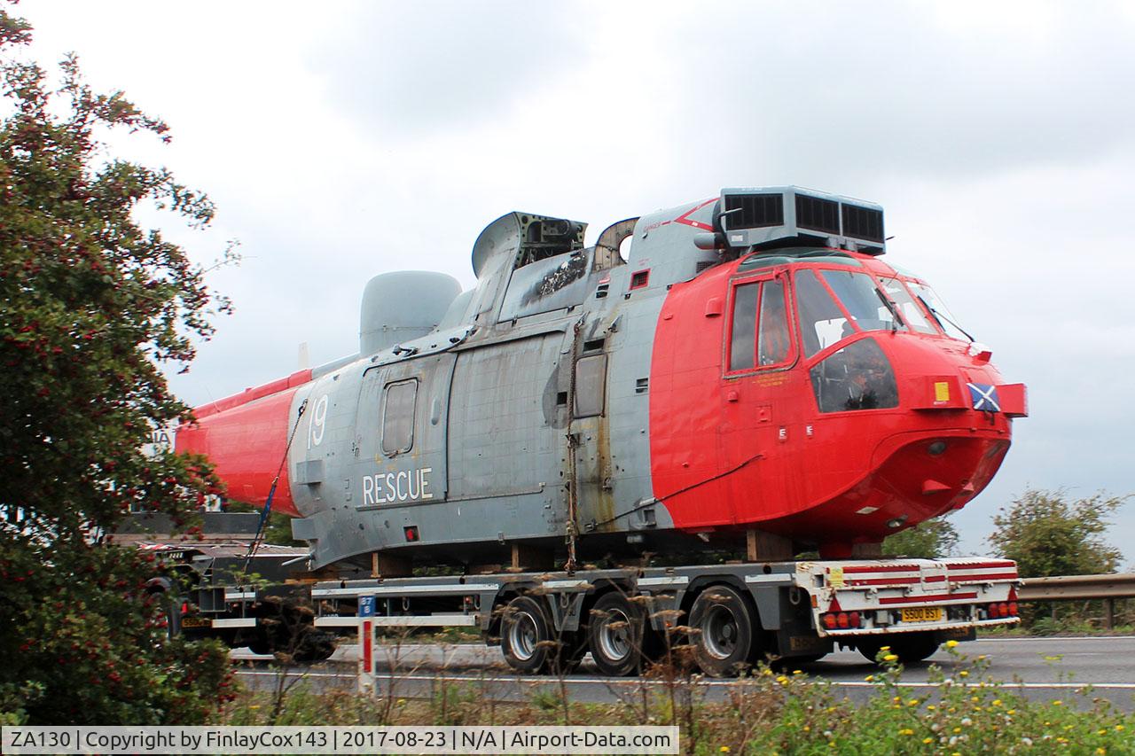 ZA130, 1981 Westland Sea King HU.5 C/N WA891, Spotted completely by surprise - don't know where she was headed!
