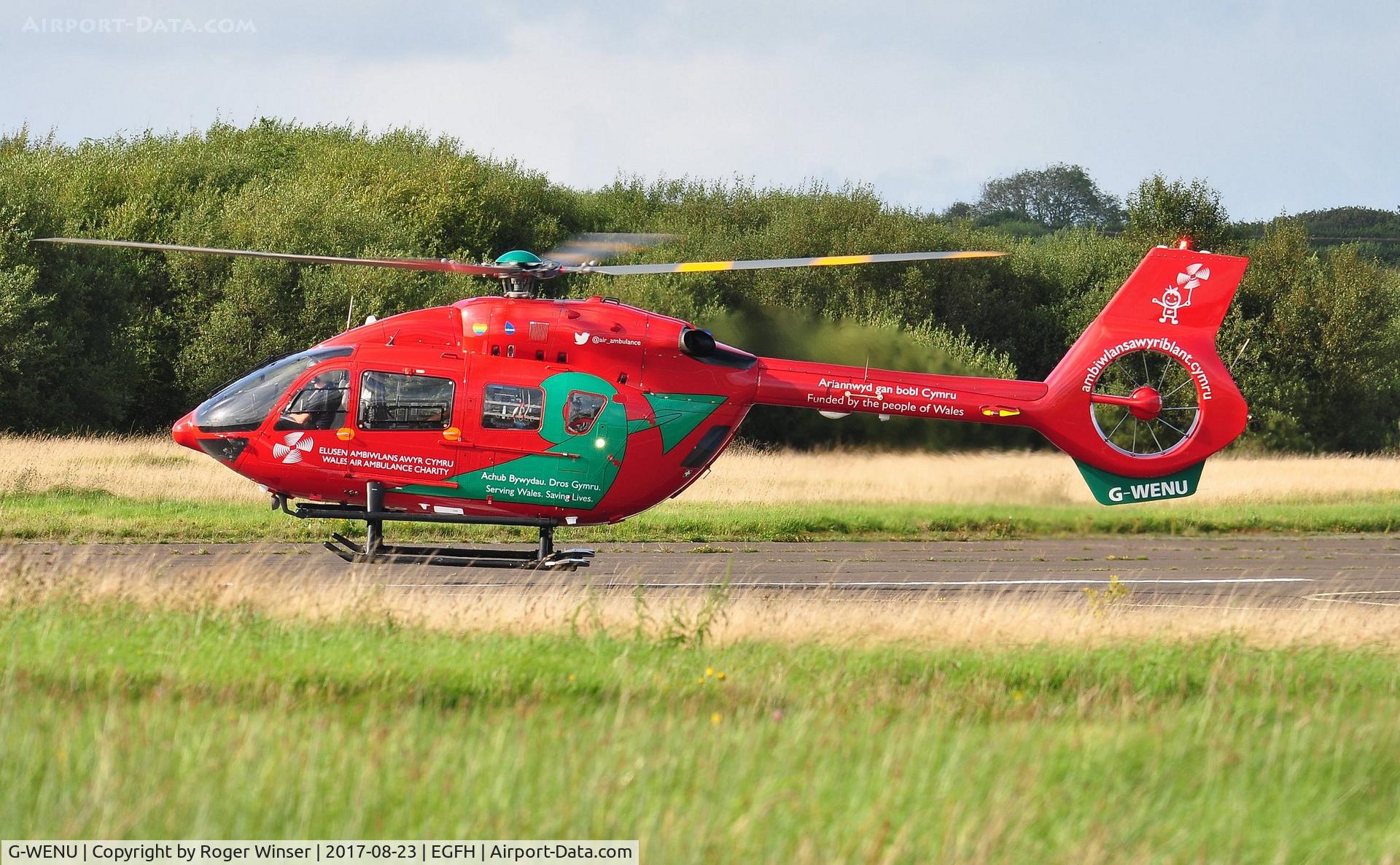 G-WENU, 2016 Airbus Helicopters H-145 (BK-117D-2) C/N 20112, Dafen, Carmarthenshire based Wales Air Ambulance helicopter (Helimed 57).