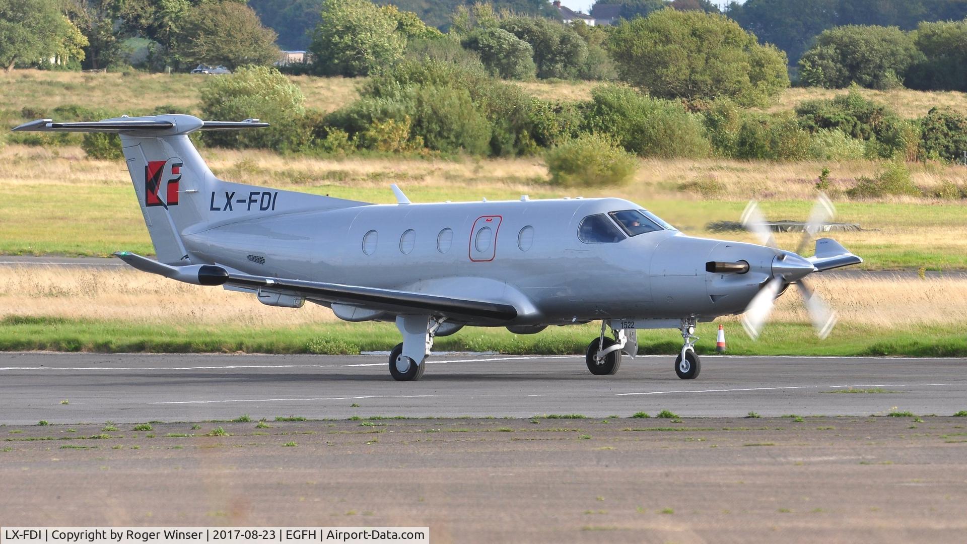 LX-FDI, 2015 Pilatus PC-12/47E C/N 1522, Visiting PC-12 operated by Jetfly Aviation.