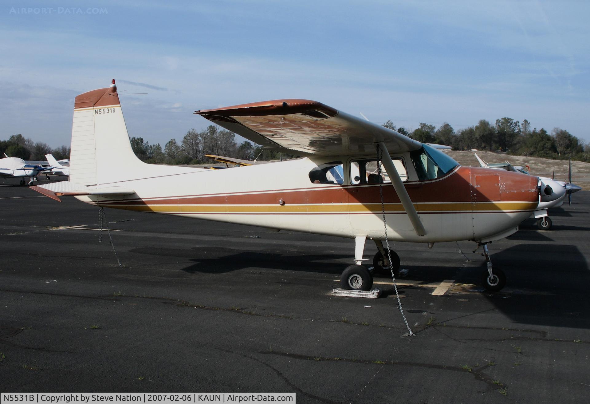 N5531B, 1956 Cessna 182 Skylane C/N 33531, Locally-based 1956 Cessna 182 straight-tail Skylane @ Auburn Municipal Airport, CA