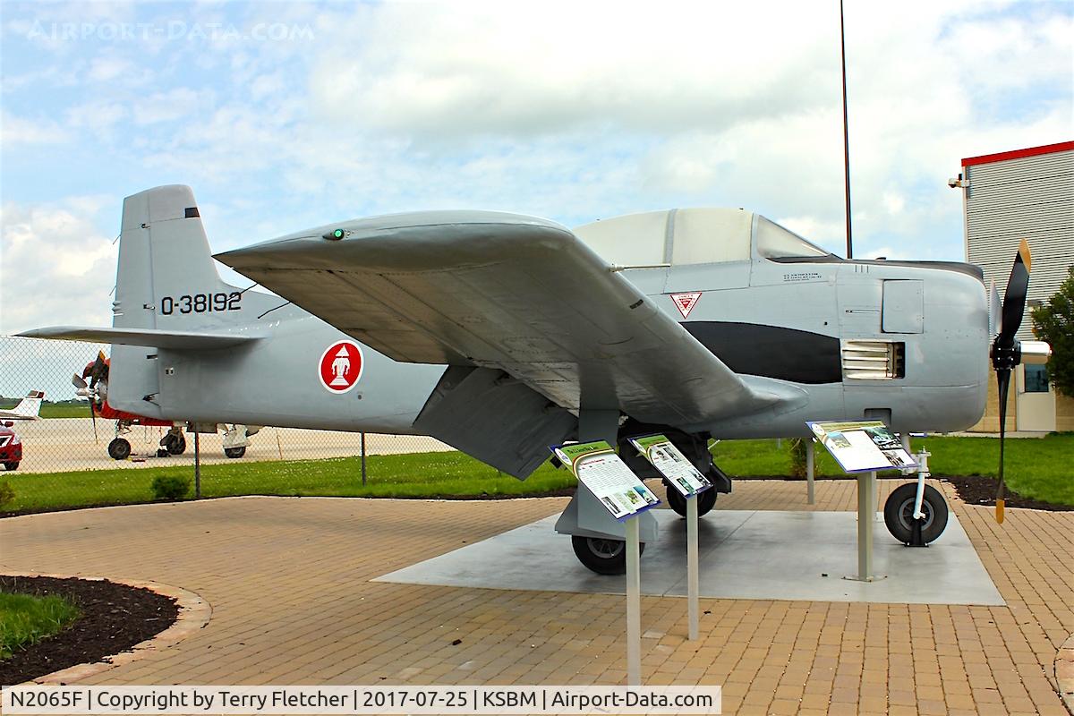 N2065F, 1955 North American T-28B Trojan C/N 200-263, At Sheboygan County Memorial Airport in Wisconsin