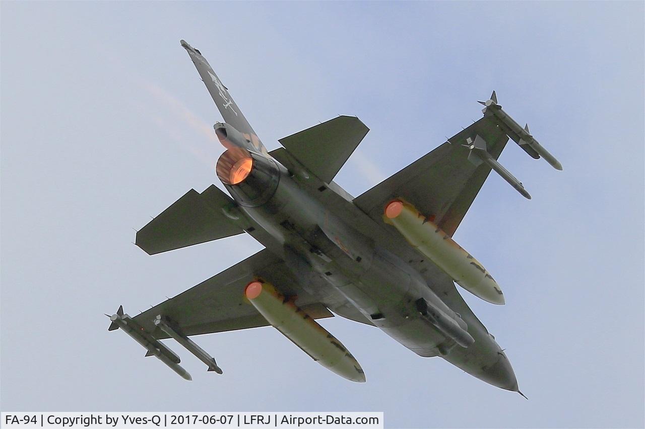 FA-94, SABCA F-16AM Fighting Falcon C/N 6H-94, SABCA F-16AM Fighting Falcon, Take off rwy 26, Landivisiau Naval Air Base (LFRJ) Tiger Meet 2017