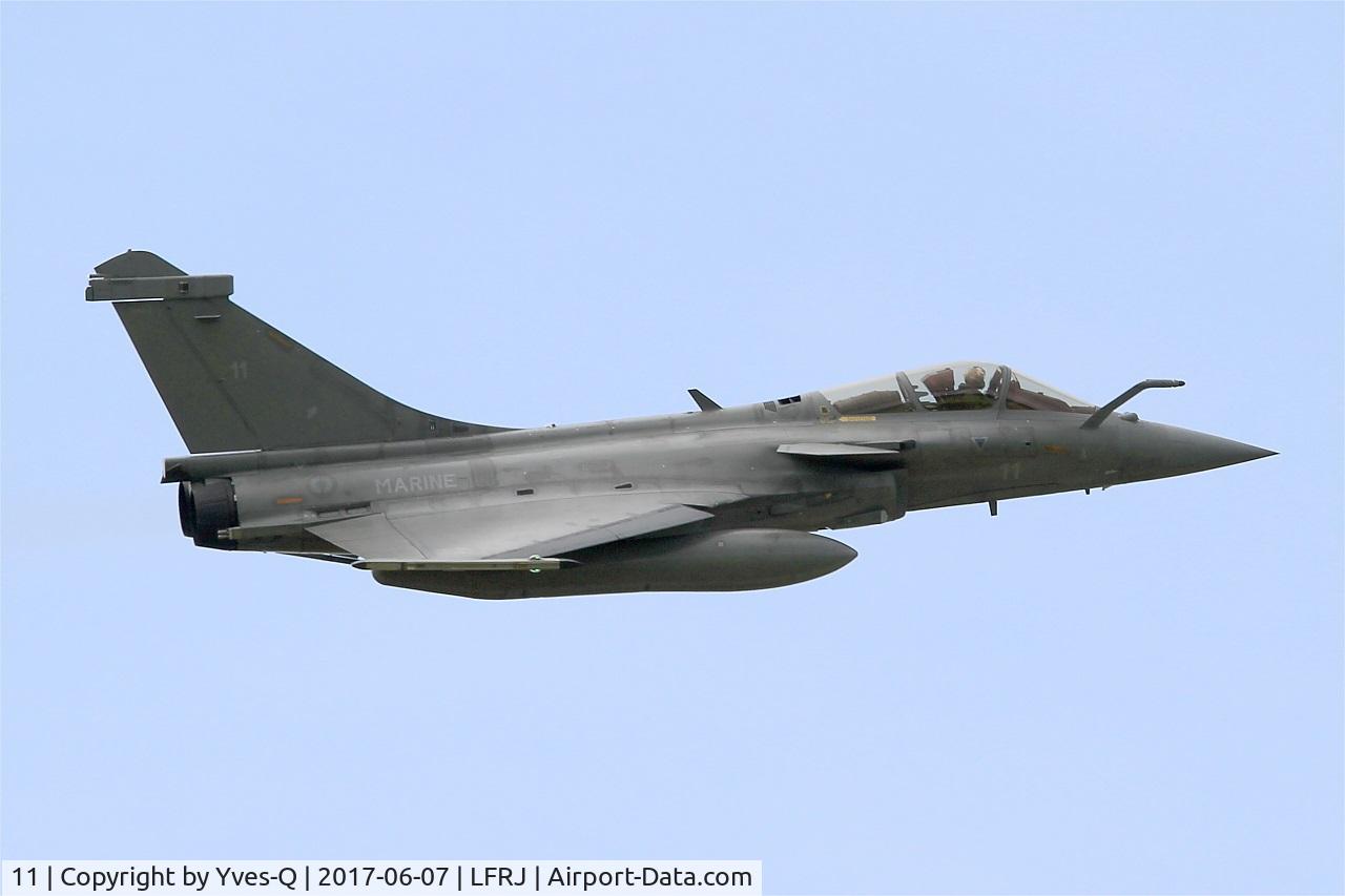 11, Dassault Rafale M C/N 11, Dassault Rafale M, Take off rwy 26, Landivisiau Naval Air Base (LFRJ) Tiger Meet 2017