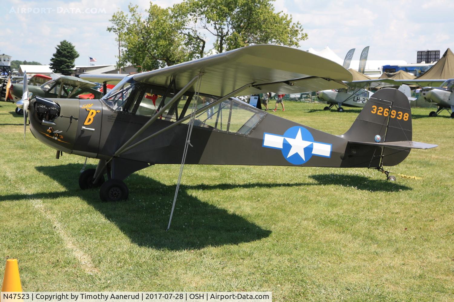 N47523, 1943 Aeronca 0-58B Grasshopper C/N 058B-10753, 1943 Aeronca 0-58B, c/n: 058B-10753