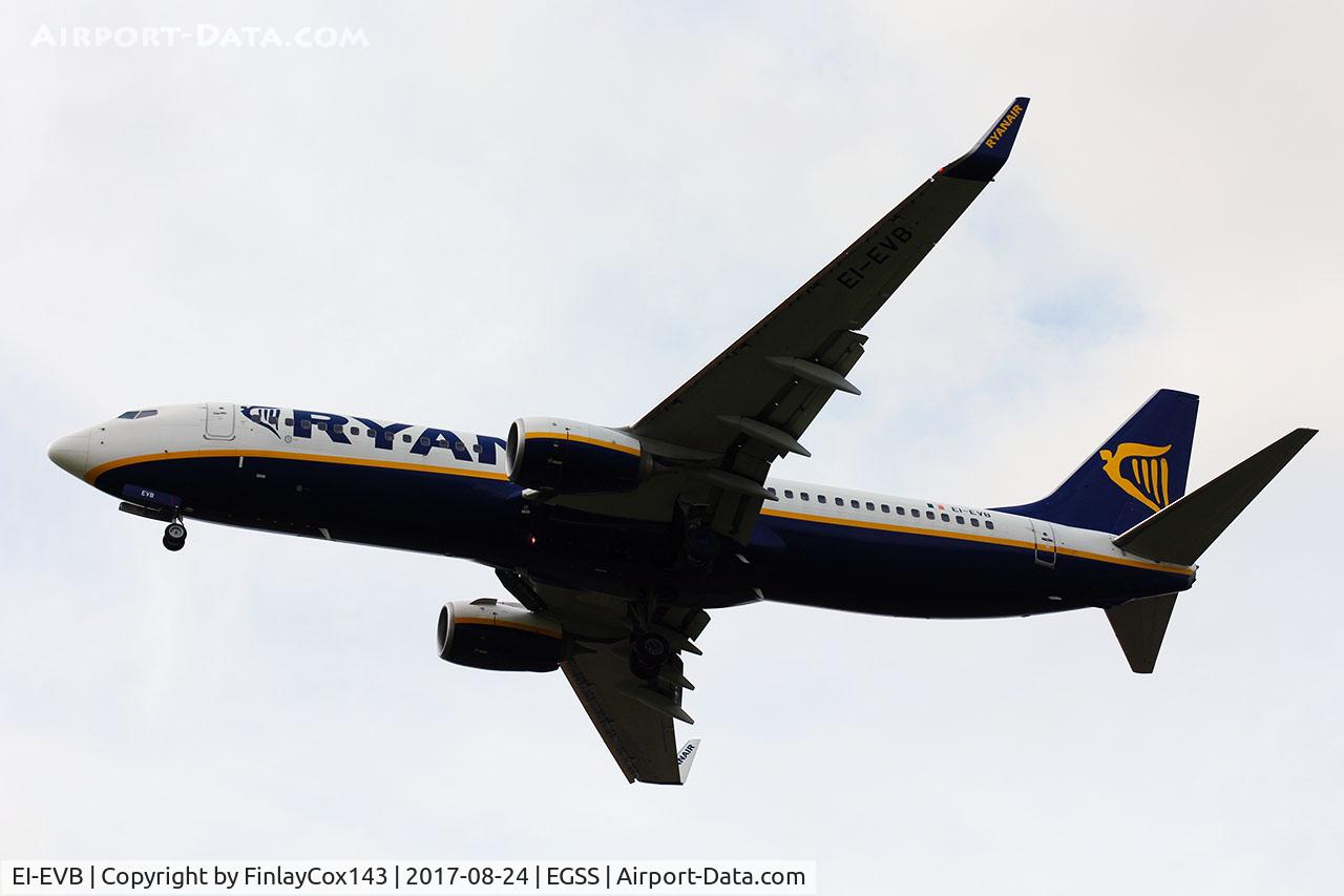 EI-EVB, 2011 Boeing 737-8AS C/N 34982, Landing at London Stansted (STN) from Pafos (PFO) as FR3134