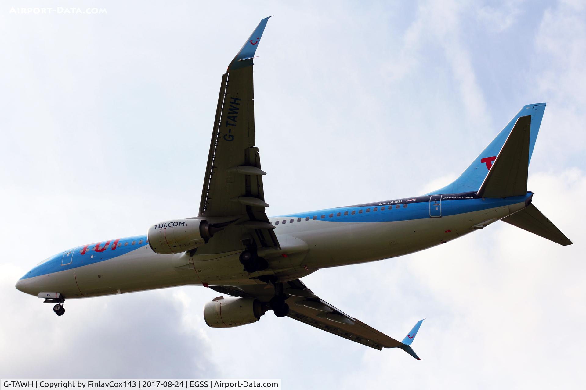 G-TAWH, 2012 Boeing 737-8K5 C/N 38107, Landing at London Stansted (STN) from Heraklion (HER) as BY5449