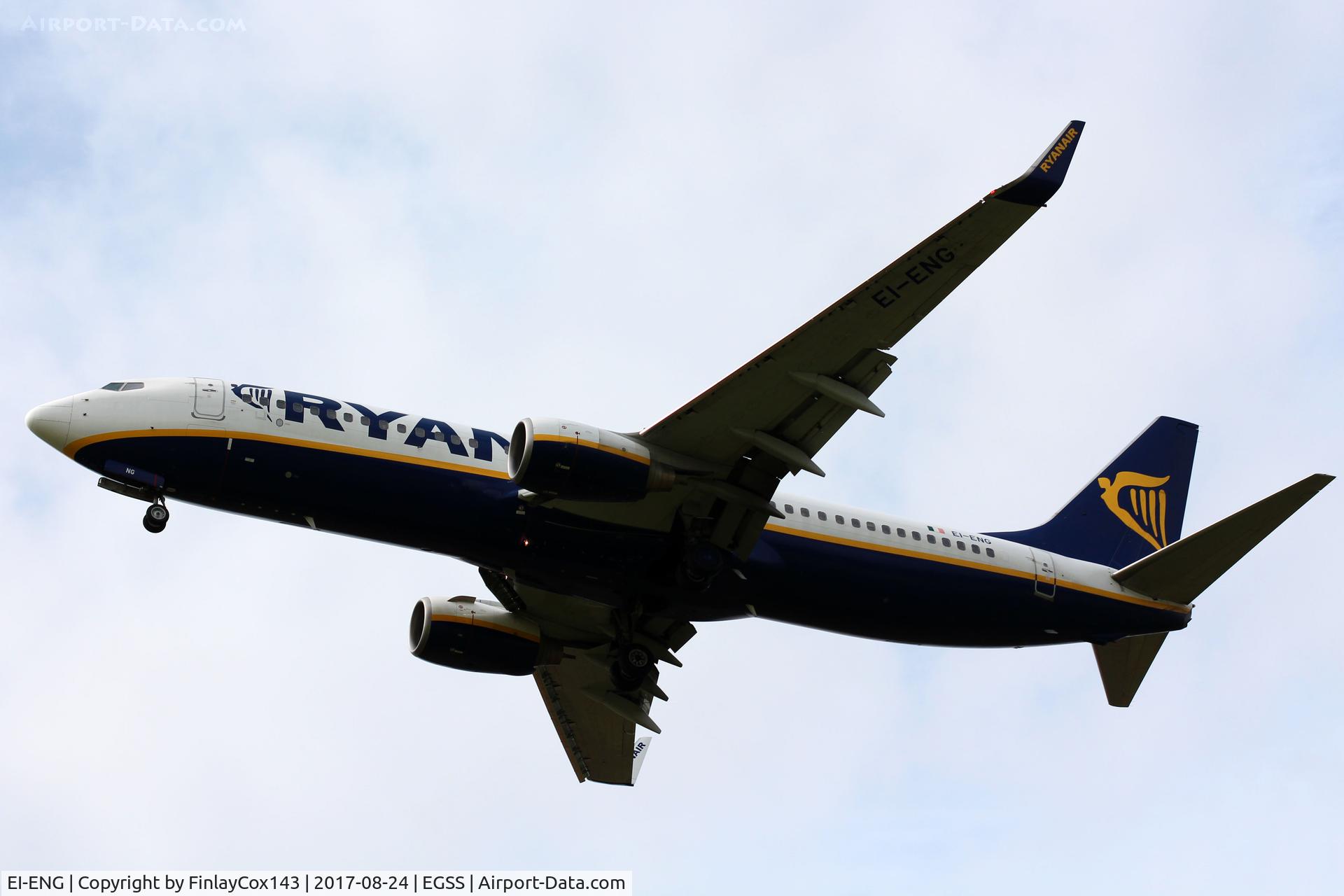 EI-ENG, 2010 Boeing 737-8AS C/N 34977, Landing at London Stansted (STN) from Pafos (PFO) as FR3132