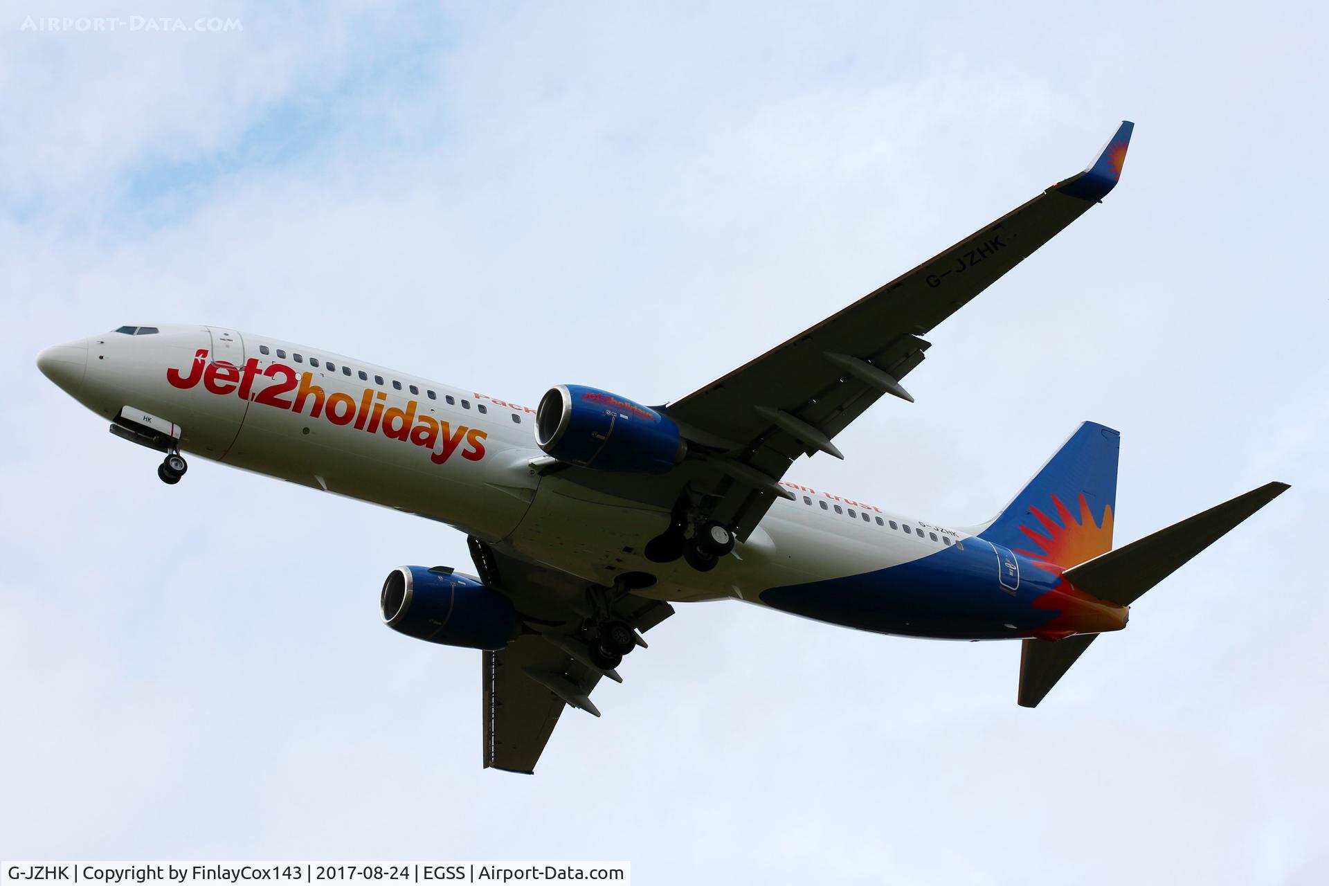 G-JZHK, 2016 Boeing 737-800 C/N 63145, Landing at London Stansted (STN) from Dubrovnik (DBV) as LS1432