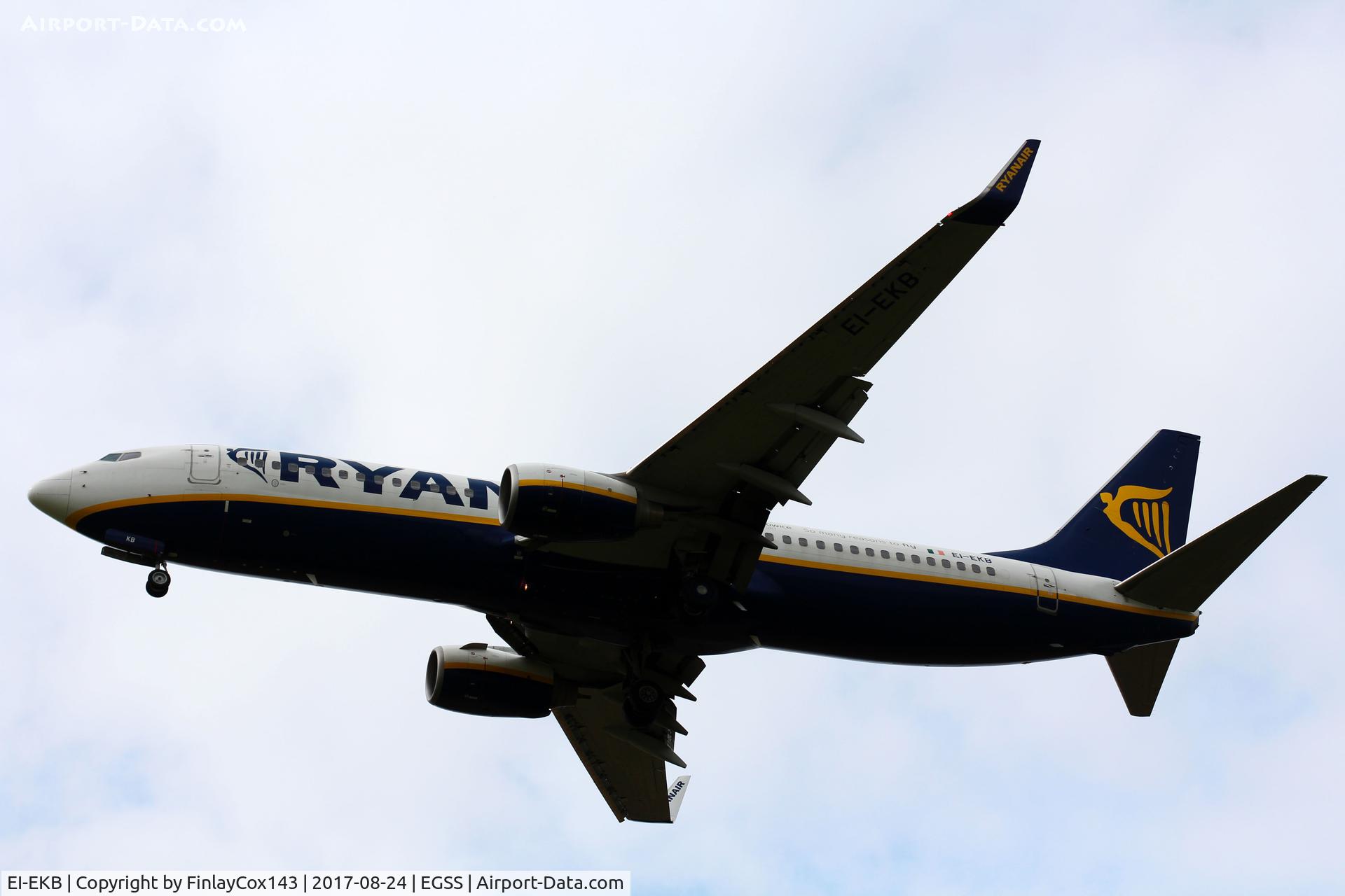 EI-EKB, 2009 Boeing 737-8AS C/N 38494, Landing at London Stansted (STN) from Rhodes (RHO) as FR8585