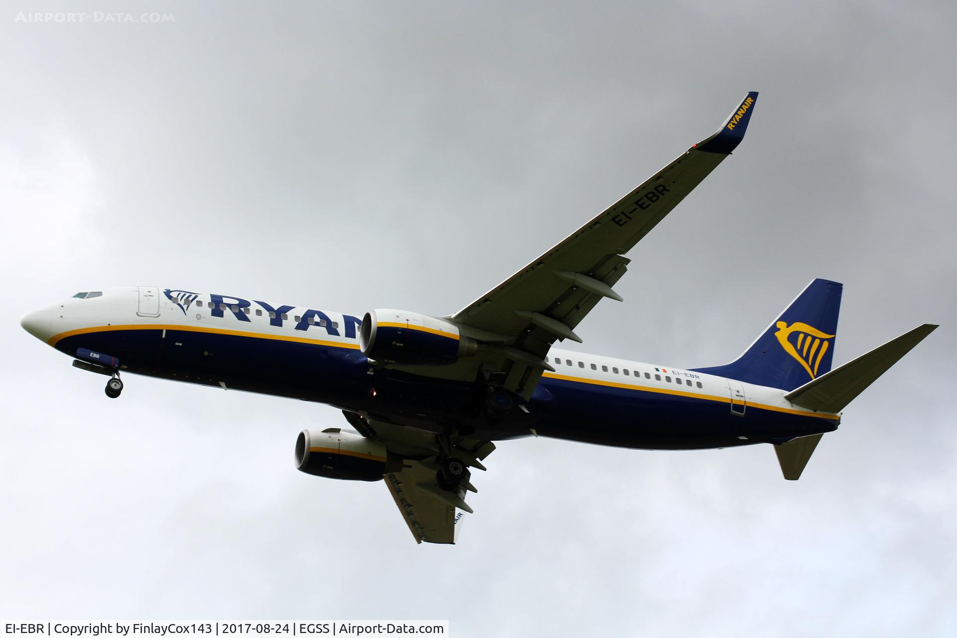 EI-EBR, 2009 Boeing 737-8AS C/N 37530, Landing at London Stansted (STN) from Rome (CIA) as FR3015