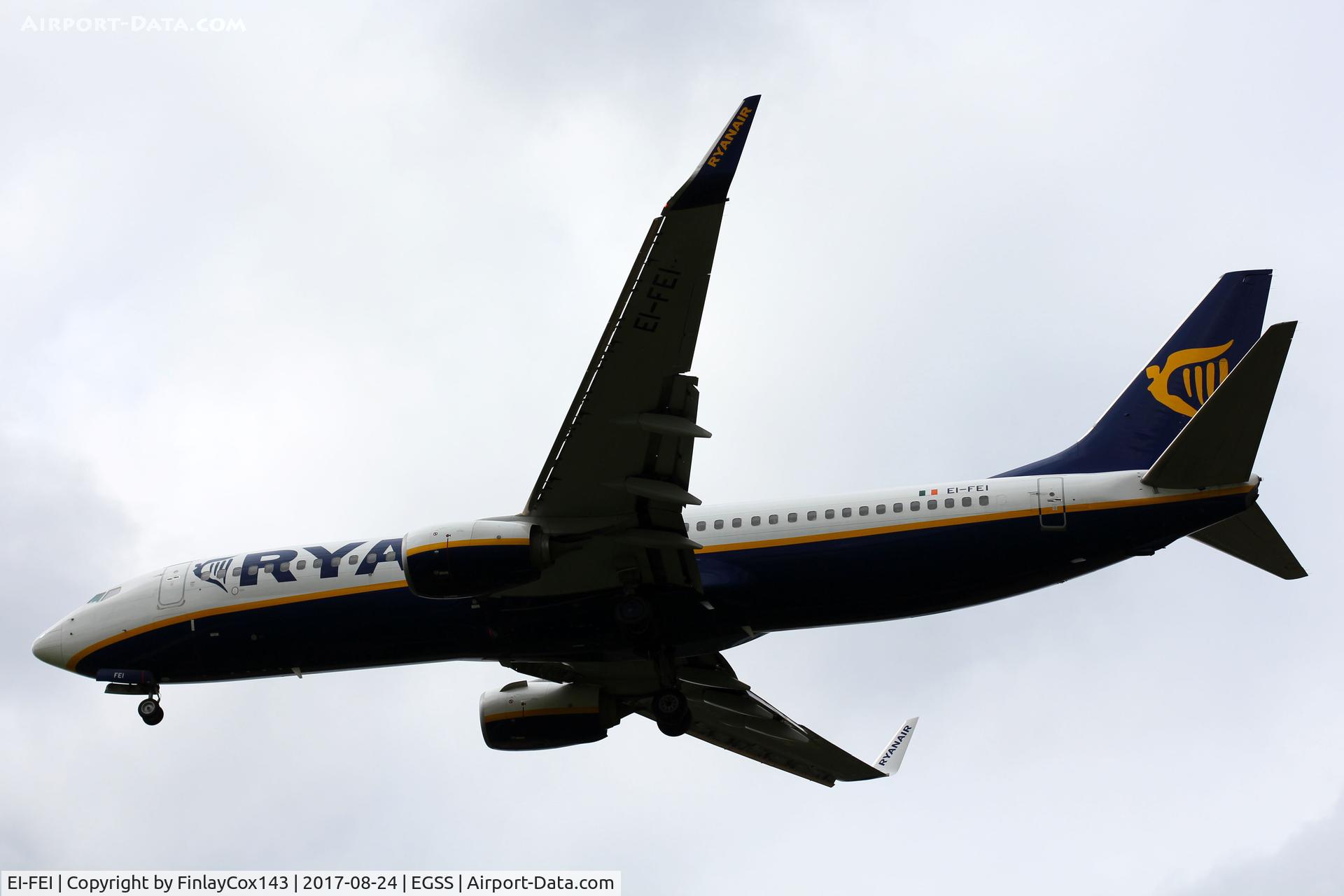 EI-FEI, 2014 Boeing 737-8AS C/N 44690, Landing at London Stansted (STN) from Fuerteventura (FUE) as FR8183
