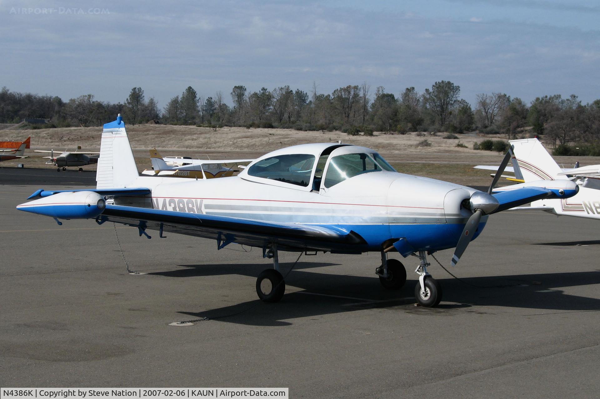 N4386K, 1949 Ryan Navion C/N NAV-4-1386, Locally-based 1949 Ryan Nation @ Auburn Municipal Airport, CA
