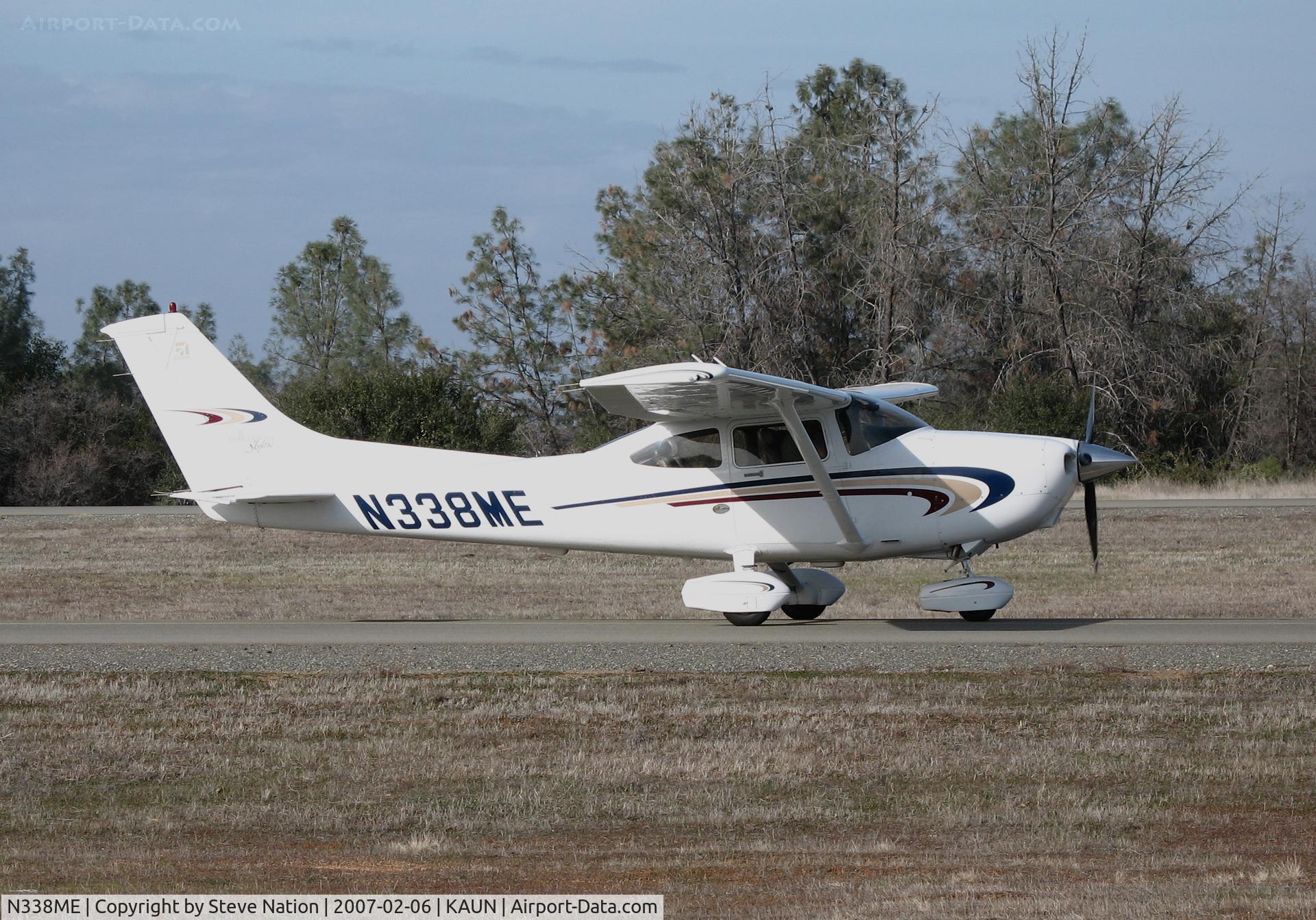 N338ME, 2000 Cessna 182S Skylane C/N 18280730, 2000 Cessna 182S Skylane doing high speed taxi run @ Auburn Municipal Airport, CA