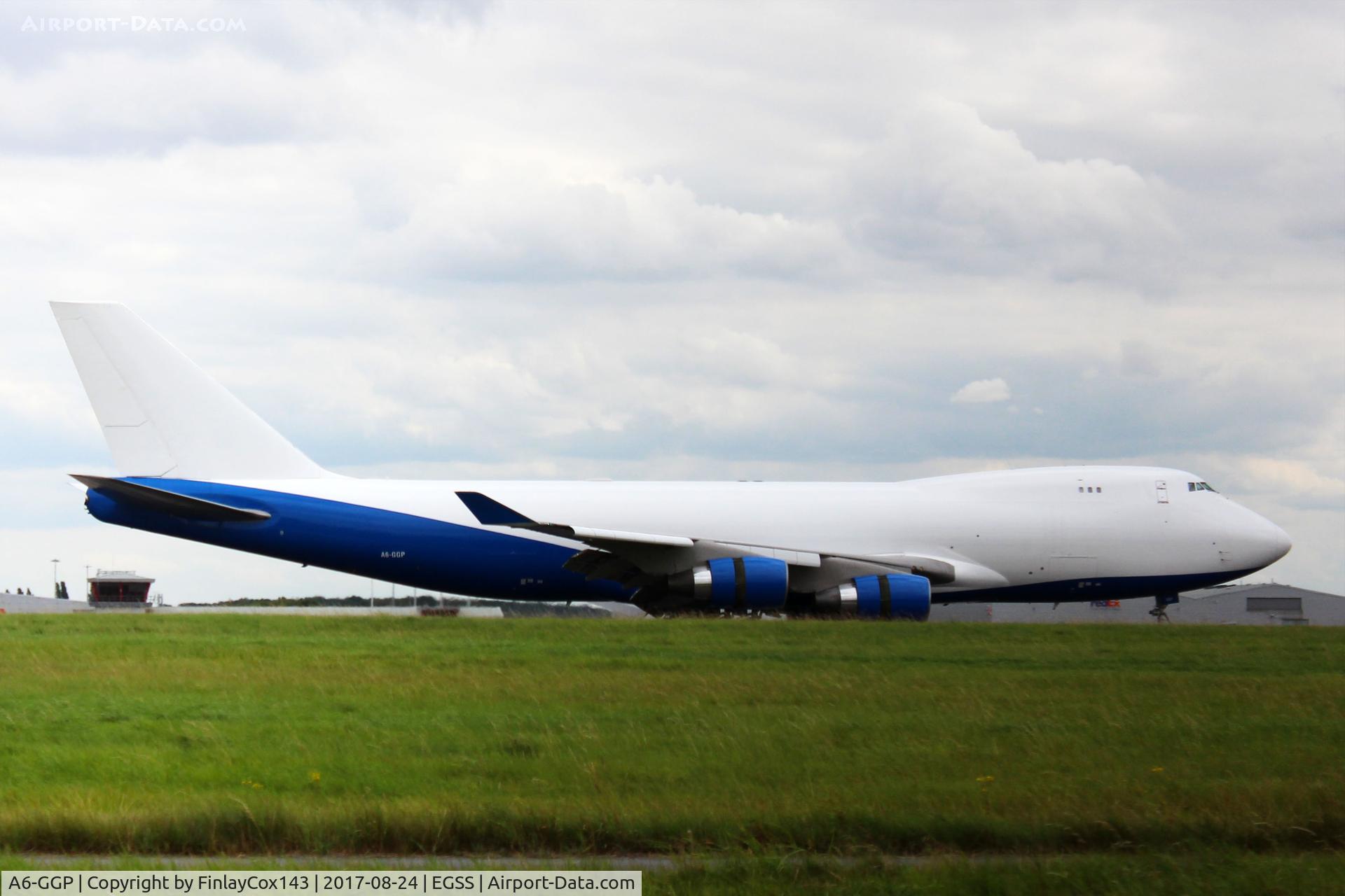 A6-GGP, 1995 Boeing 747-412F/SCD C/N 28032, Landing at London Stansted (STN) from Dubai (DXB)
