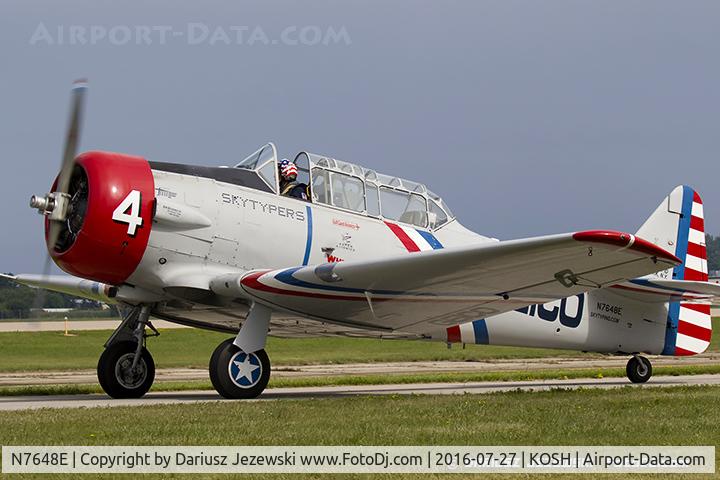 N7648E, 1942 North American SNJ-3 Texan C/N 78-6987, North American SNJ-3 Texan  C/N 786987 - Geico Skytypers, N7648E