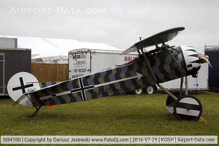 N94100, 1994 Fokker D-8 Replica C/N 941, Fokker D-8 (replica)  C/N 941, N94100