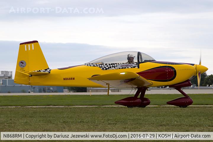 N868RM, 2012 Vans RV-8A C/N 81347, Vans RV-8A  C/N 81347, N868RM