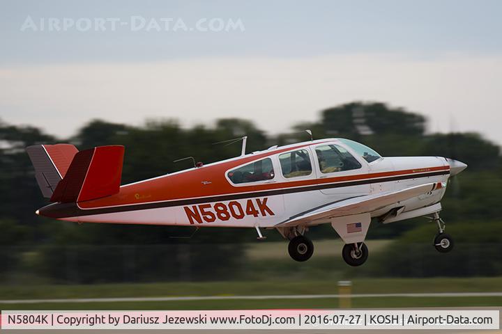 N5804K, 1965 Beech S35 Bonanza C/N D-7831, Beech S35 Bonanza  C/N D-7831, N5804K
