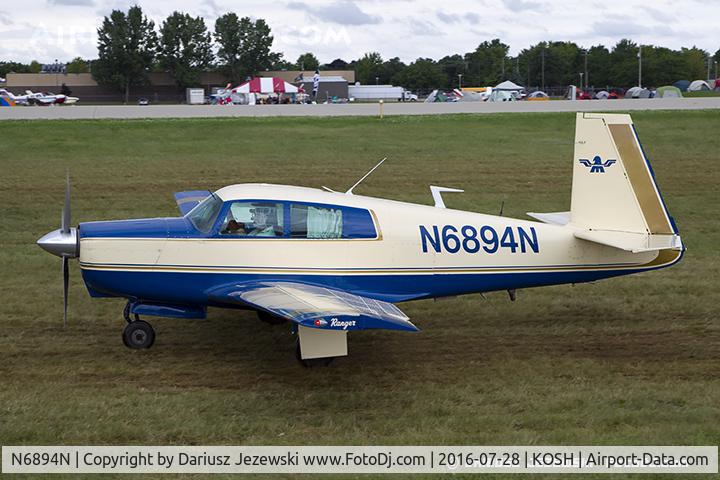 N6894N, 1968 Mooney M20C Ranger C/N 680164, Mooney M20C Ranger  C/N 680164, N6894N