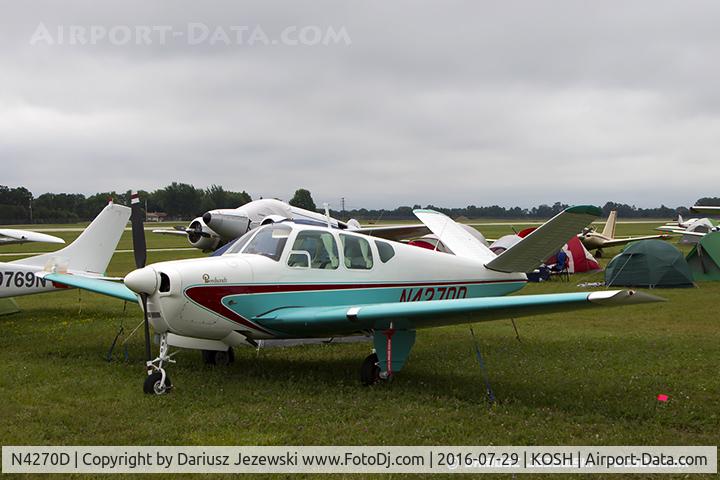 N4270D, 1956 Beech G35 Bonanza C/N D-4490, Beech G35  C/N D-4490, N4270D