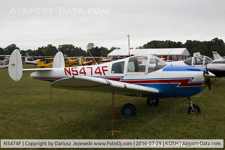 N5474F, 1968 Mooney A2a Cadet C/N B-274, Alon A-2A Aircoupe  C/N B-274, N5474F