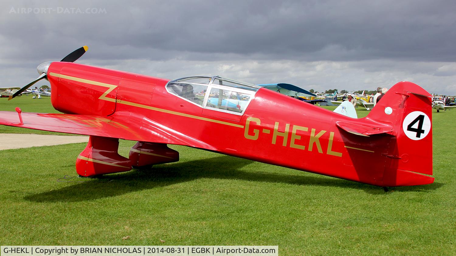 G-HEKL, 2008 Percival Mew Gull replica C/N PFA 013-14759, Sywell, LAA Rally 2014.