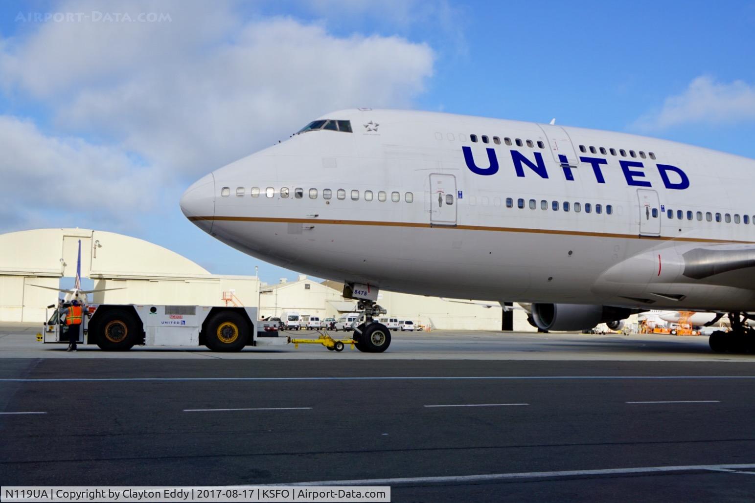 N119UA, 1999 Boeing 747-422 C/N 28812, SFO 2017.